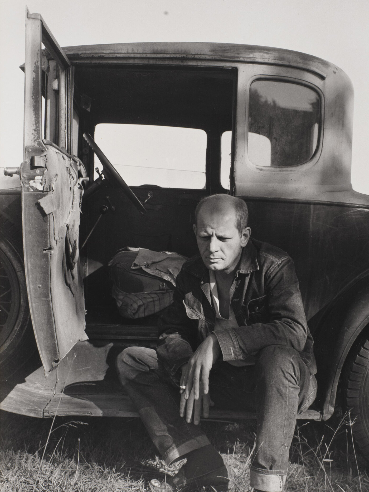 Jackson Pollock painting on glass, photographed by Hans Namuth (1950). The automatic method, made physical — produce first, then look.